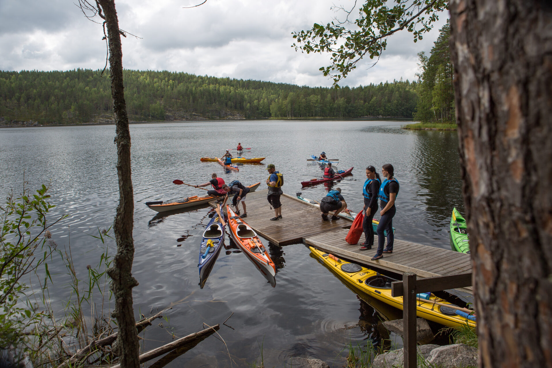 Kayaks at Kolovesi Ukonvuori jetty